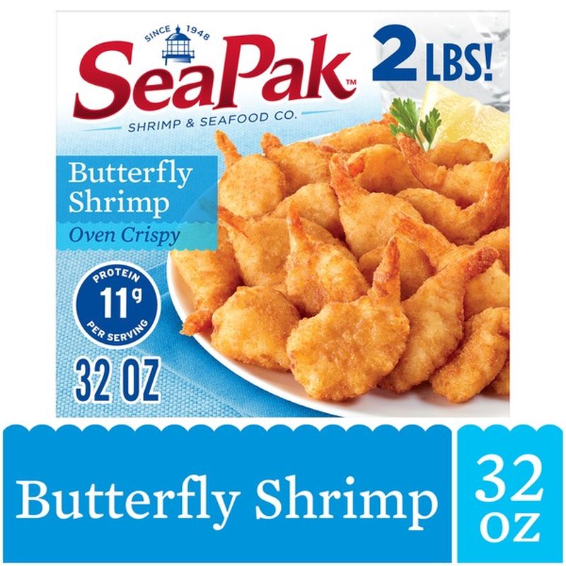 SeaPak Shrimp & Seafood Co. Oven Crispy Butterfly Shrimp (32 oz ...