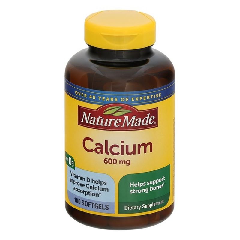 Nature Made Calcium, 600 mg, Liquid Softgels (100 ct) from ...