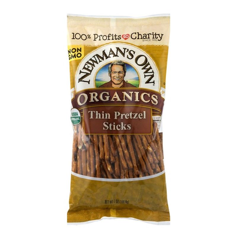 Newman's Own Newmans Own Pretzel Sticks, Thin, Organic, Organics, Bag