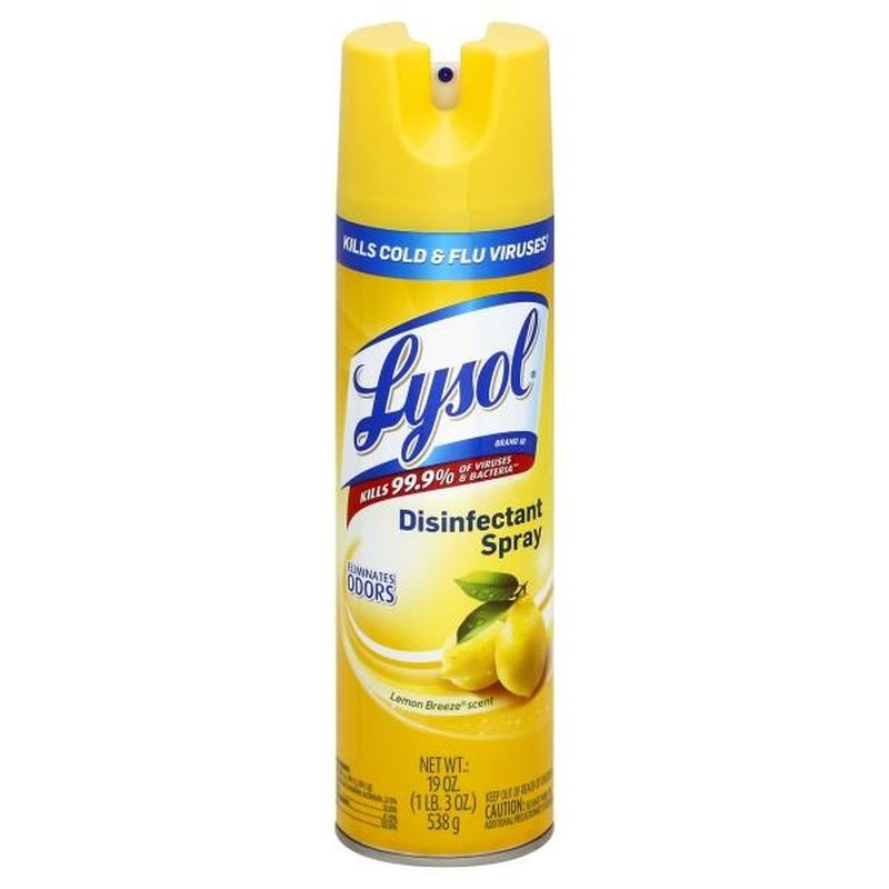 Lysol Disinfectant Spray Freshzone Lemon Breeze Scent (19 ...