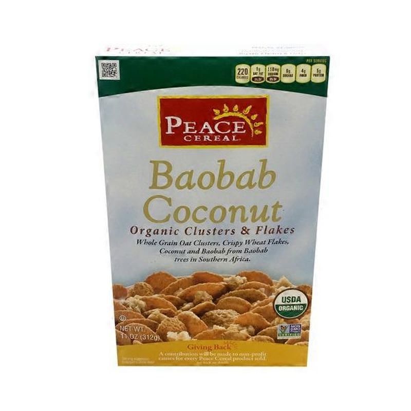 Peace Cereal Organic Clusters & Flakes, Baobab Coconut (11 oz) Instacart