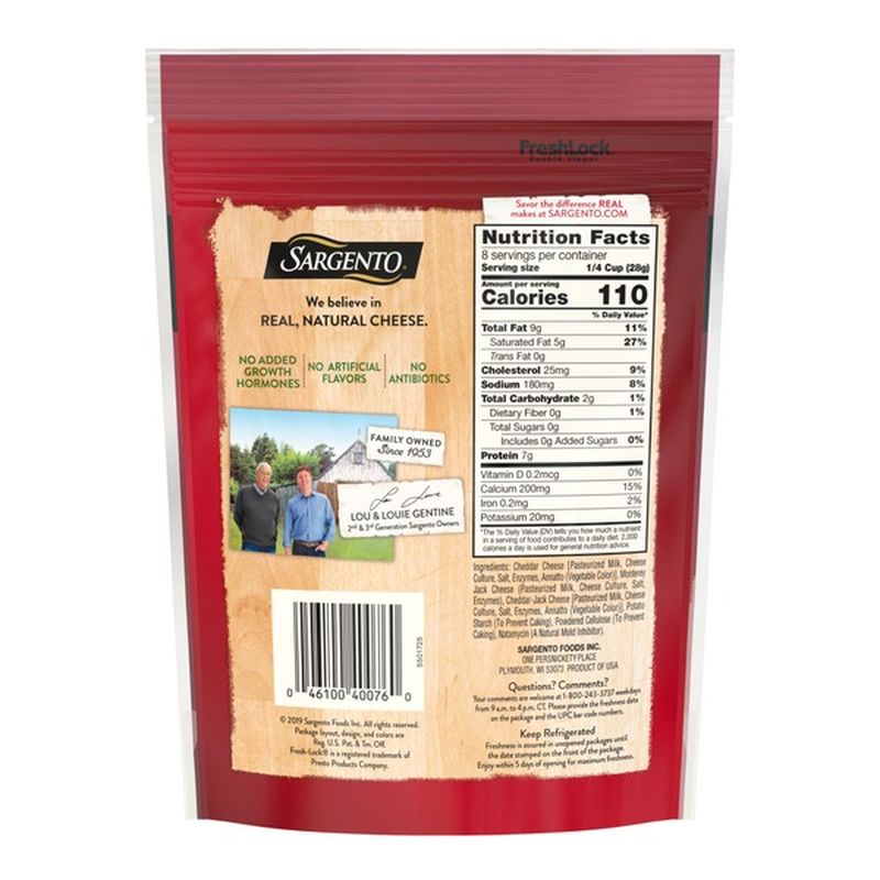 Sargento® Shredded Cheddar Jack Natural Cheese (8 oz) Instacart