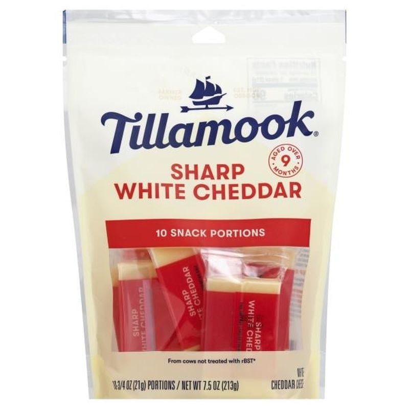 Tillamook Sharp White Cheddar Cheese Snacks (7.5 oz) from Publix Instacart