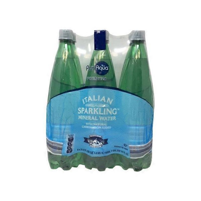 PurAqua Natural Italian Sparkling Mineral Water (33.8 fl oz) from ALDI