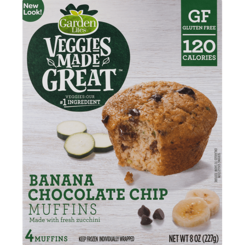 Garden Lites Veggies Made Great Muffins Banana Chocolate Chip (4 ct ...