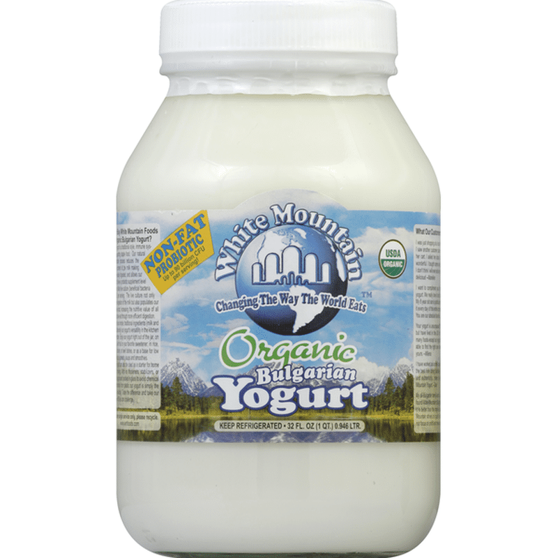 White Mountain Yogurt, Bulgarian, NonFat Probiotic (32 oz) Instacart