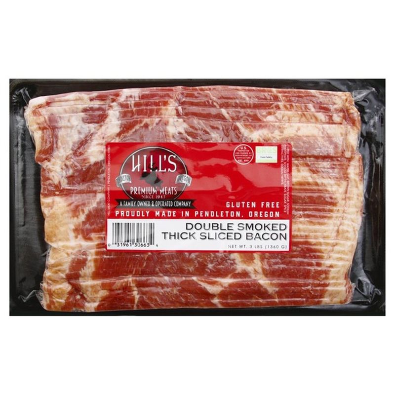 Hills Bacon, Double Smoked, Thick (3 lb) Instacart