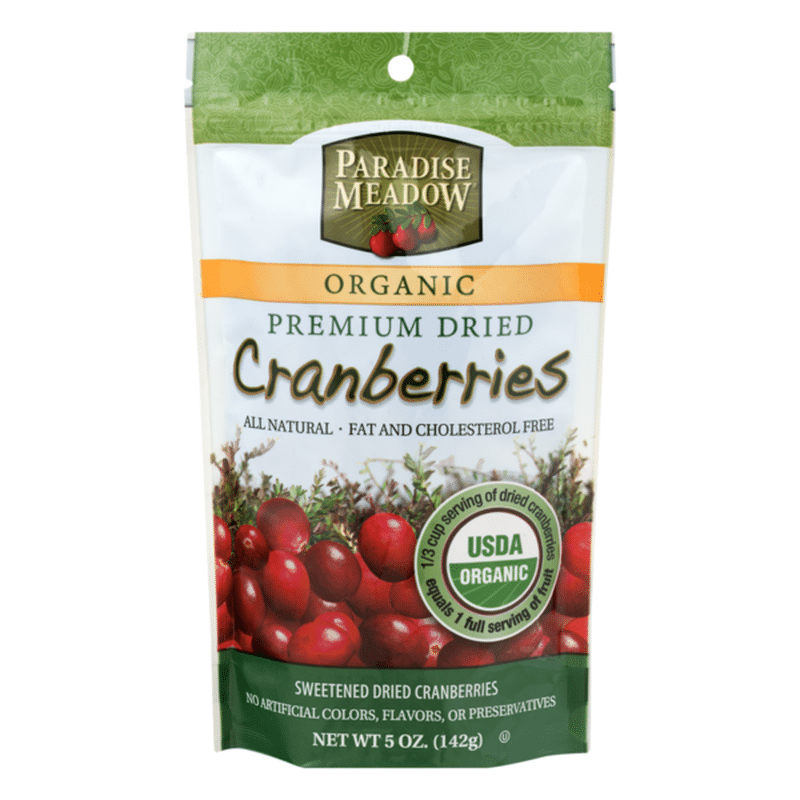 Paradise Meadow Organic Premium Dried Cranberries (5 oz ...