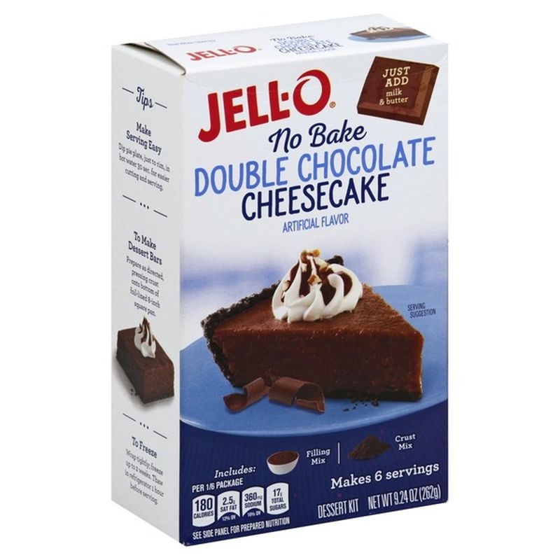 JellO No Bake Double Chocolate Cheesecake Dessert Mix (9.24 oz) from