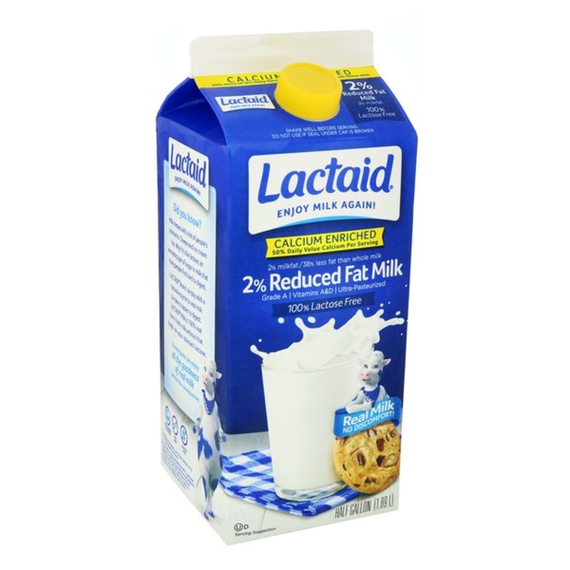 Lactaid 2% Reduced Fat Milk Calcium Enriched (California) (0.5 gal ...