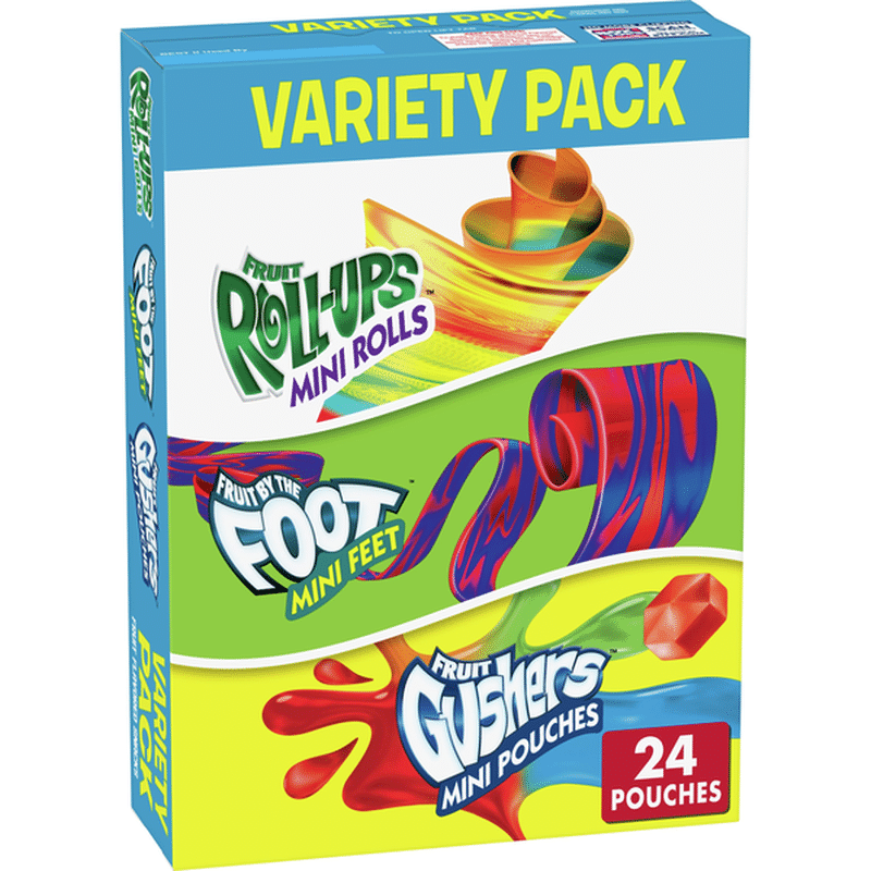 Fruit Roll-Ups Mini Size, Fruit By The Foot & Gushers (9.96 oz) - Instacart