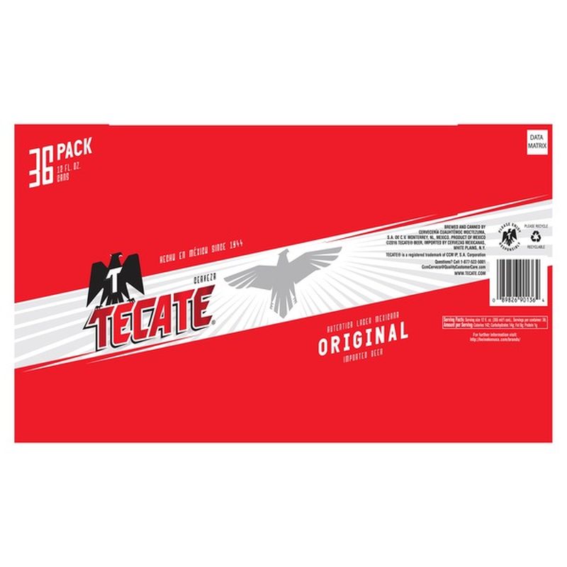 Tecate Original Mexican Lager Beer (12 fl oz) Instacart