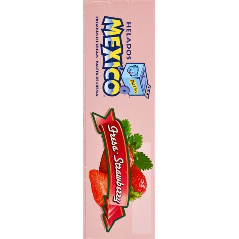 Helados Mexico Ice Cream Bar, Premium, Strawberry (6 ct) from Jewel