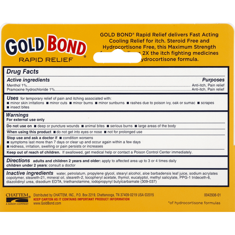 Gold Bond Anti Itch Cream Rapid Relief Dual Action 1 Oz Instacart 