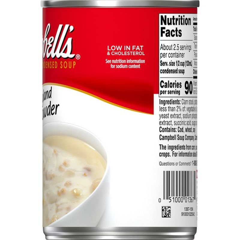 Campbell's® New England Clam Chowder (10.5 oz) - Instacart