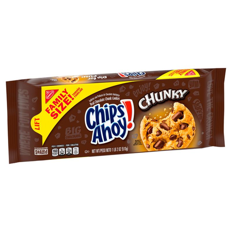 Chips Ahoy! Chunky Crunchy Chocolate Chip Cookies, Family Size (18.2 oz
