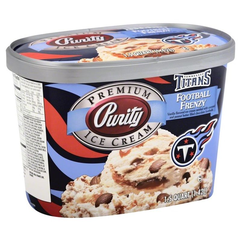 Purity Ice Cream, Premium, Tennessee Titans Football Frenzy, Carton (1. ...