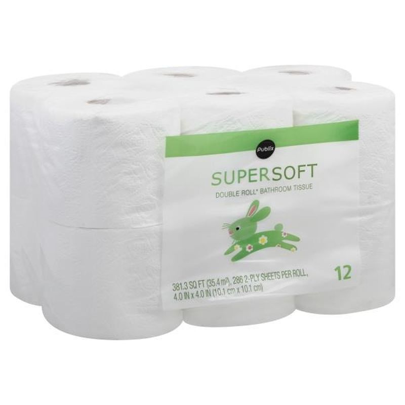 Publix Super Soft Double Bathroom Tissue Rolls (12 ct) Instacart