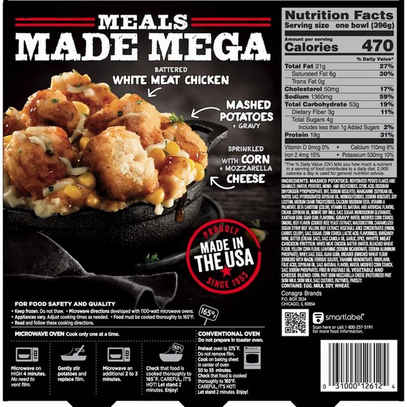 Banquet Mega Bowl Country Fried Chicken (14 oz) from Stop ...