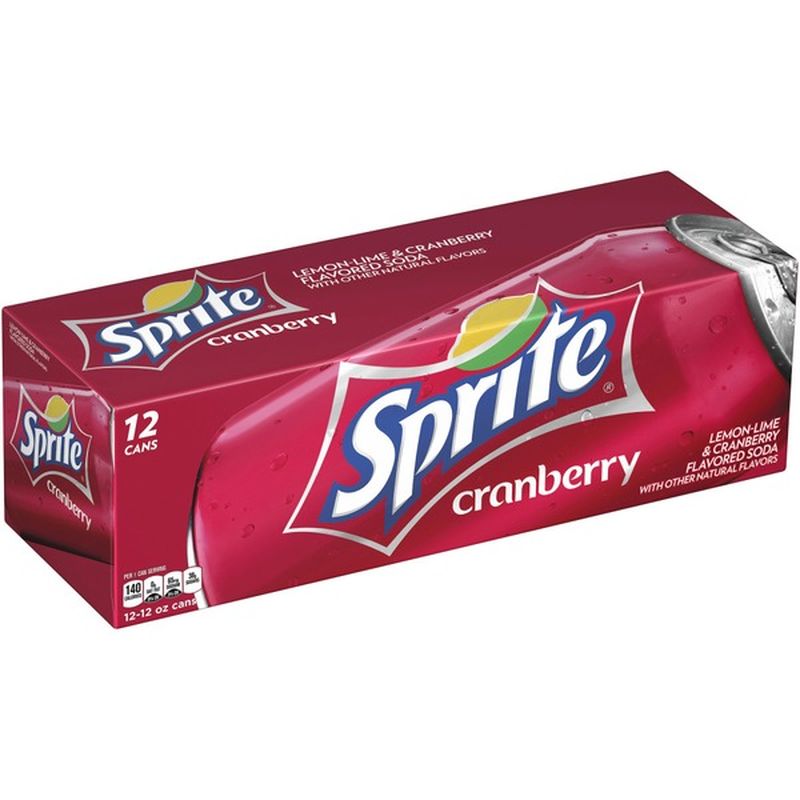 Sprite Lemon Lime Cranberry Soda Soft Drinks (12 fl oz