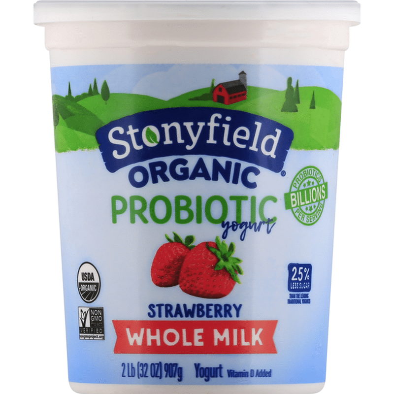 Stonyfield® Organic Strawberry Whole Milk Probiotic Yogurt (32 oz) from ...