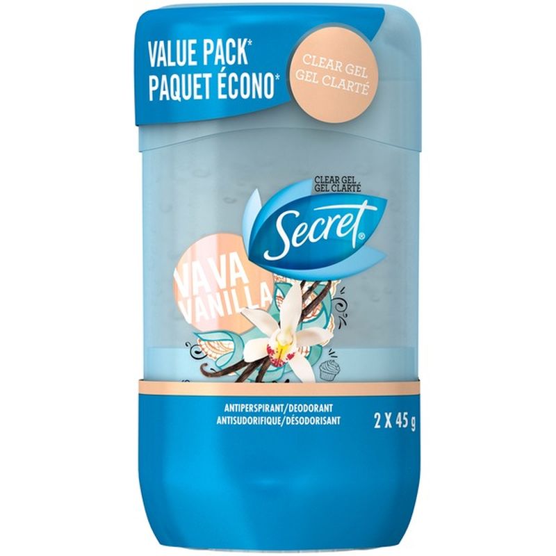 Secret Va Va Vanilla Clear Gel Antiperspirant & Deodorant (2 ct