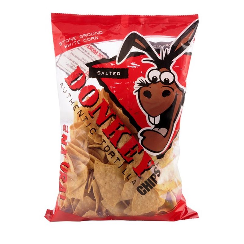 Donkey Chips Tortilla Chips, Authentic, Salted (14 oz) Instacart