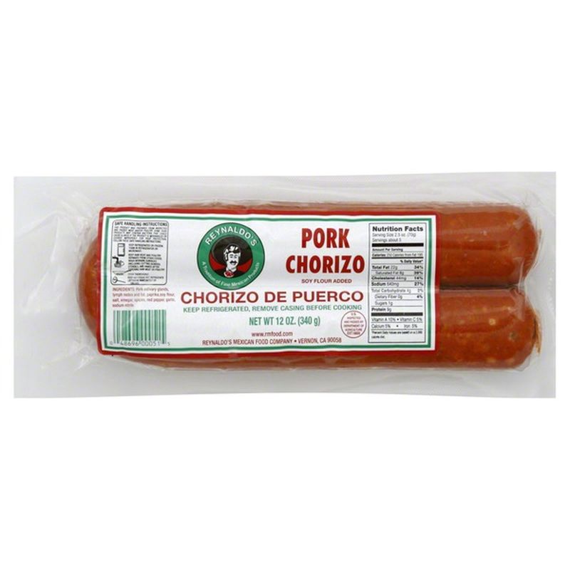 Reynaldo's Chorizo, Pork (12 oz) Instacart