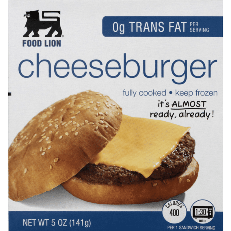 Food Lion Cheeseburger, Fully Cooked, Box (5 oz) Instacart