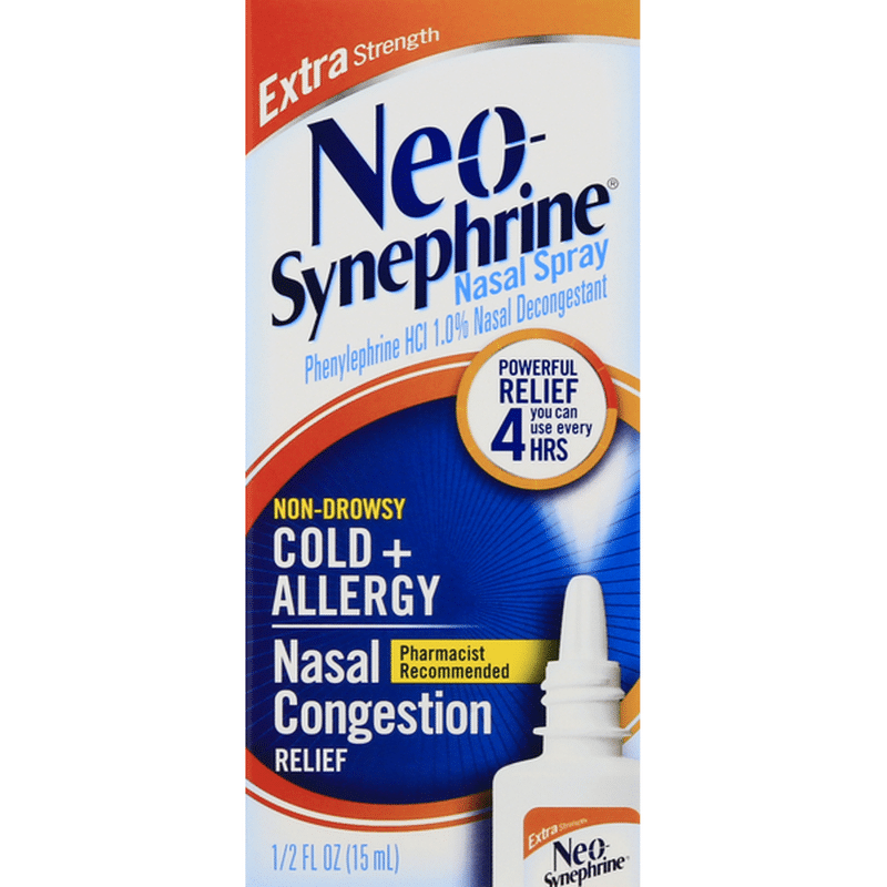 NeoSynephrine Nasal Spray, NonDrowsy, Extra Strength (0.5 oz) Instacart