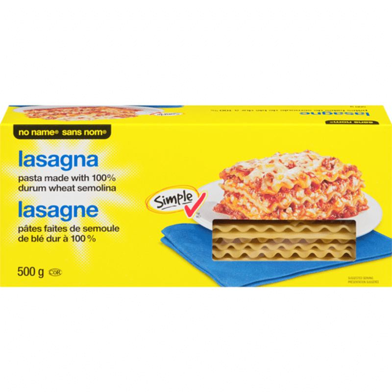No Name PÃ¢tes Ã Lasagne (500 g) Instacart