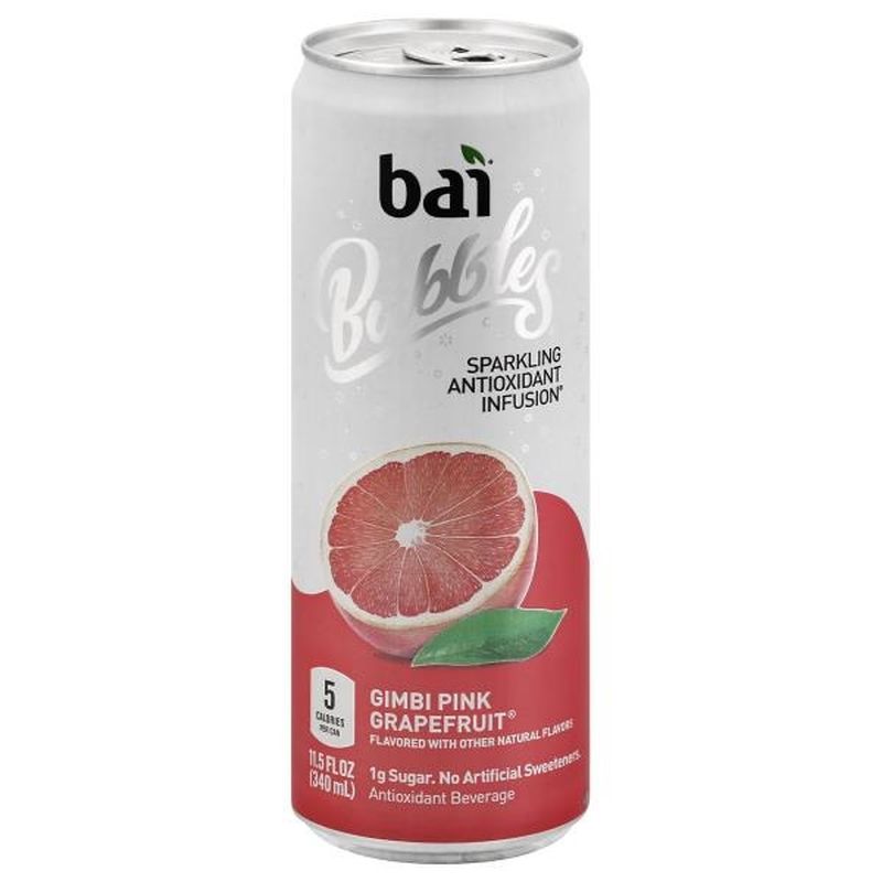 Bai Sparkling Water, Antioxidant Infusion, Gimbi Pink Grapefruit (11.5