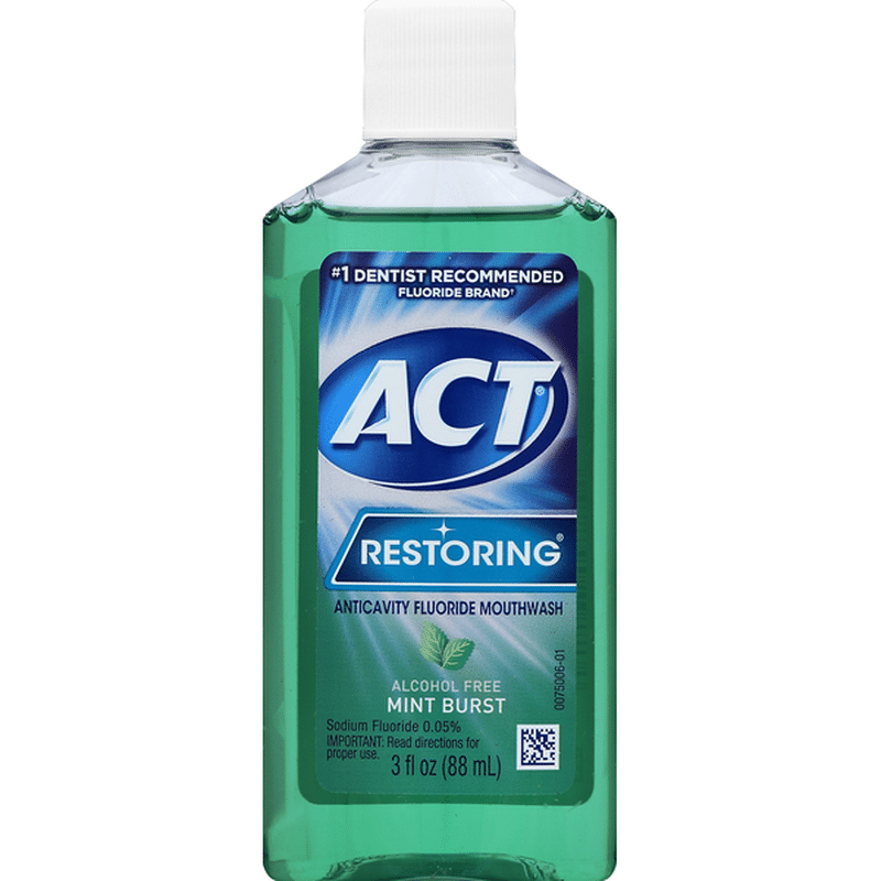 Act Mouthwash, Anticavity Fluoride, Mint Burst, Restoring (3 oz