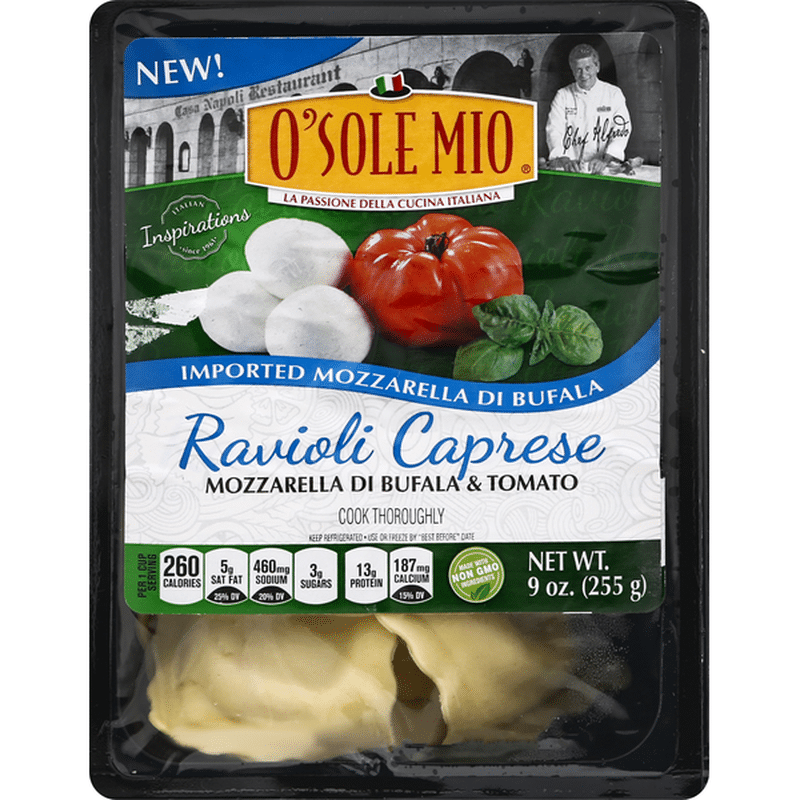 O Sole Mio Ravioli Caprese Mozzarella Di Bufala Tomato 9 Oz Instacart