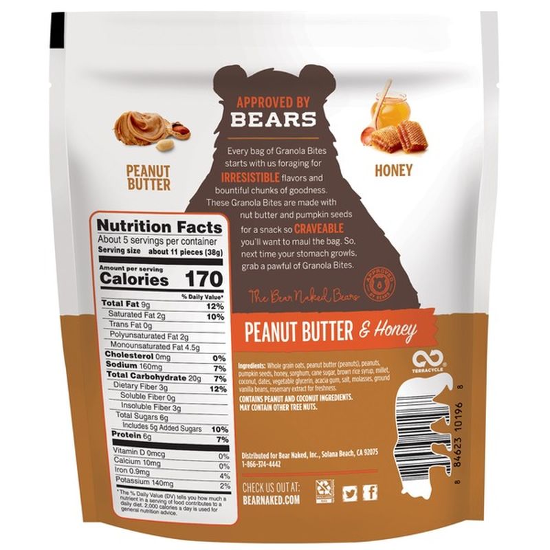 Bear Naked Granola Bites Peanut Butter And Honey Oz Instacart