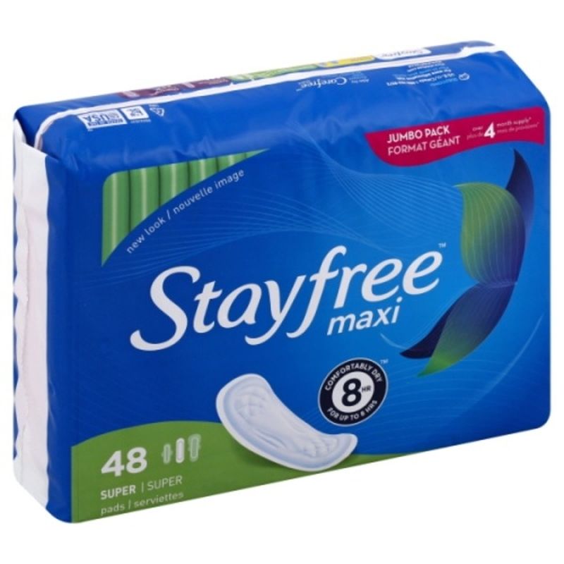 Stayfree Maxi Pads Super (60 ct) from Wegmans - Instacart