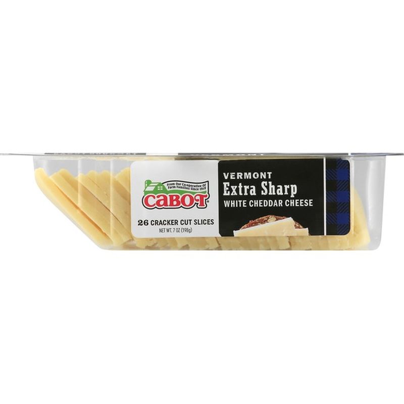 Cabot Cheese, White Cheddar, Vermont Extra Sharp, Cracker Cut Slices