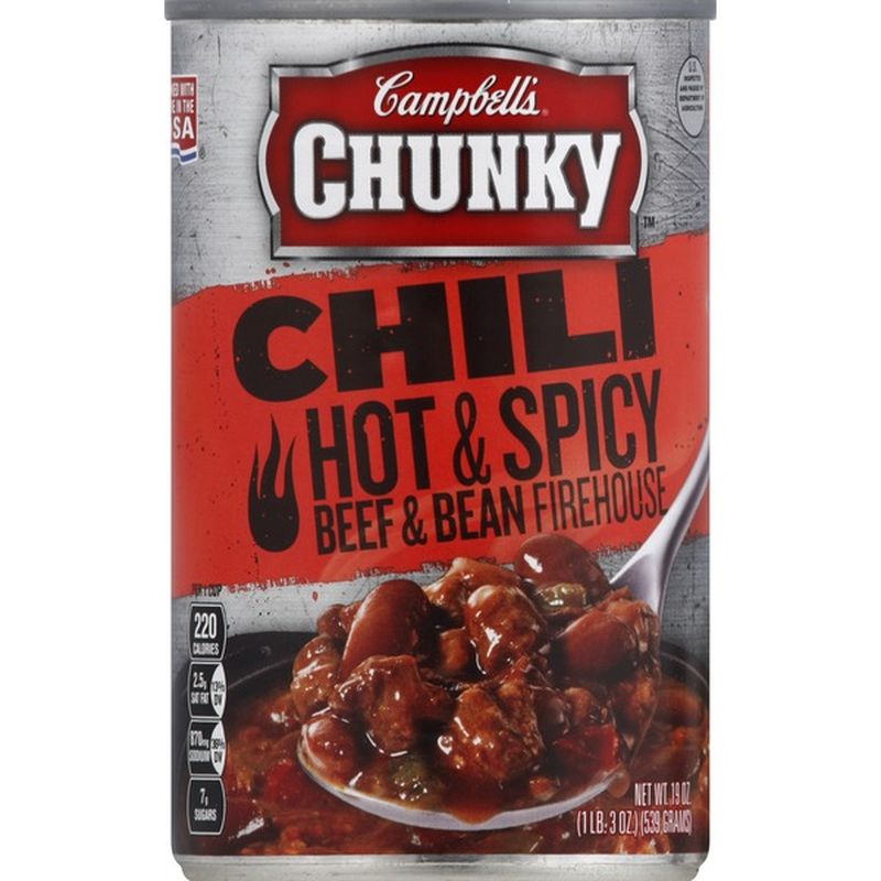 Campbells® Hot And Spicy Beef And Bean Firehouse Chili 19 Oz Instacart