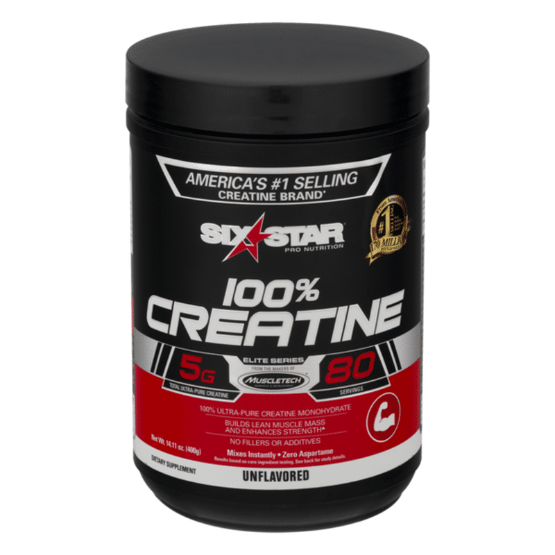 Six Star 100& Creatine Unflavored (14.11 oz) Instacart