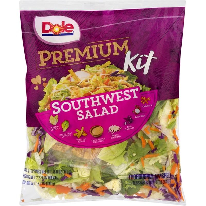 Dole Salad Kit, Premium, Southwest Salad (10.5 oz bag) Instacart