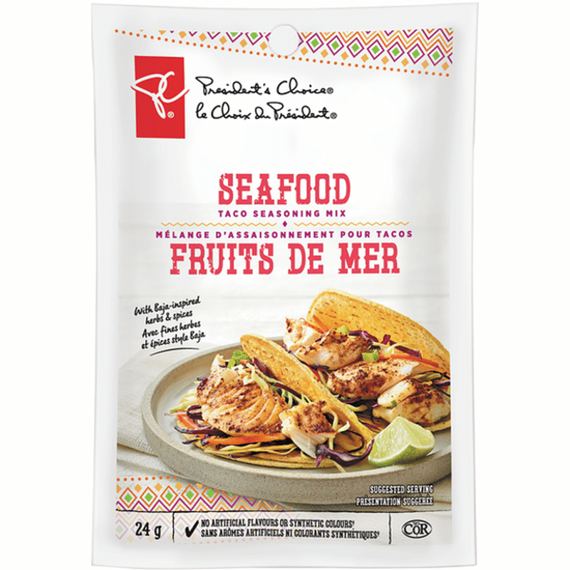 President's Choice Seafood Taco Seasoning Mix (24 g) Delivery or Pickup Near Me Instacart