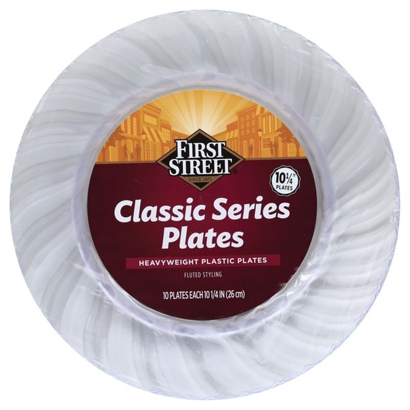 First Street 10.25" Classic Clear Plastic Plates