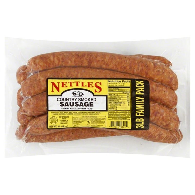 Nettles Sausage Sausage, Country Smoked, Family Pack (48 oz) Delivery