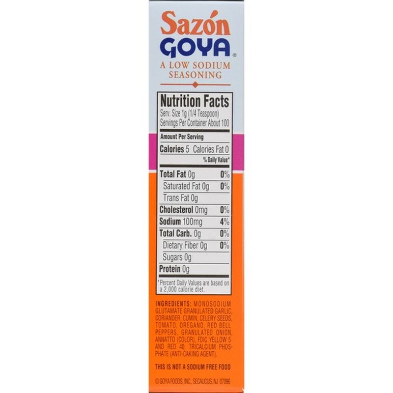 Goya Sazón Seasoning Natural And Complete No Salt Added 3 52 Oz