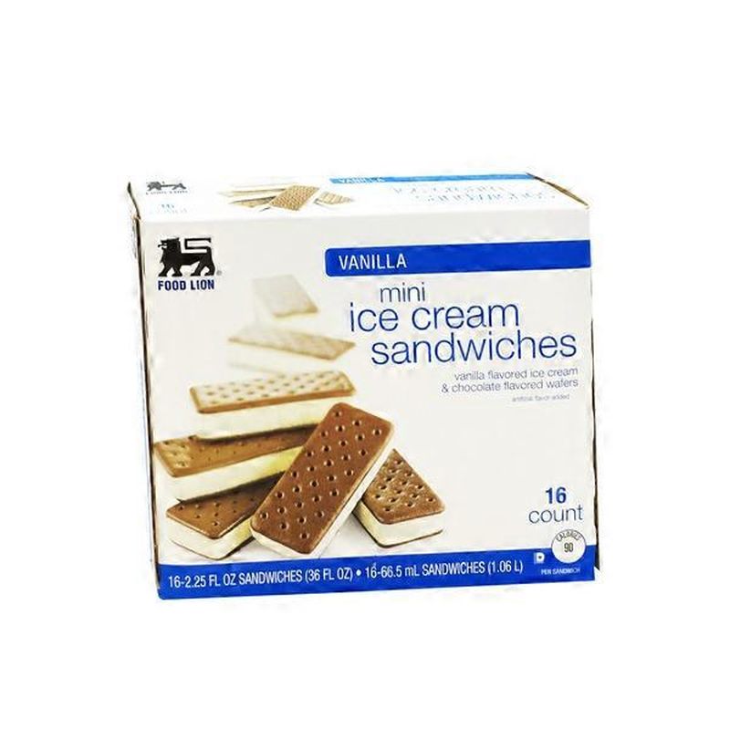 Food Lion Vanilla Mini ice Cream Sandwiches