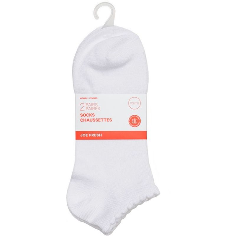 Joe Fresh White Low Cut Bamboo Scallop Sandal