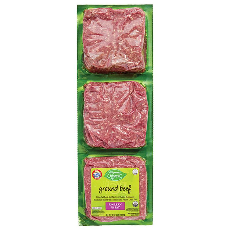 Wegmans Organic 93/7 Ground Beef, FAMILY PACK