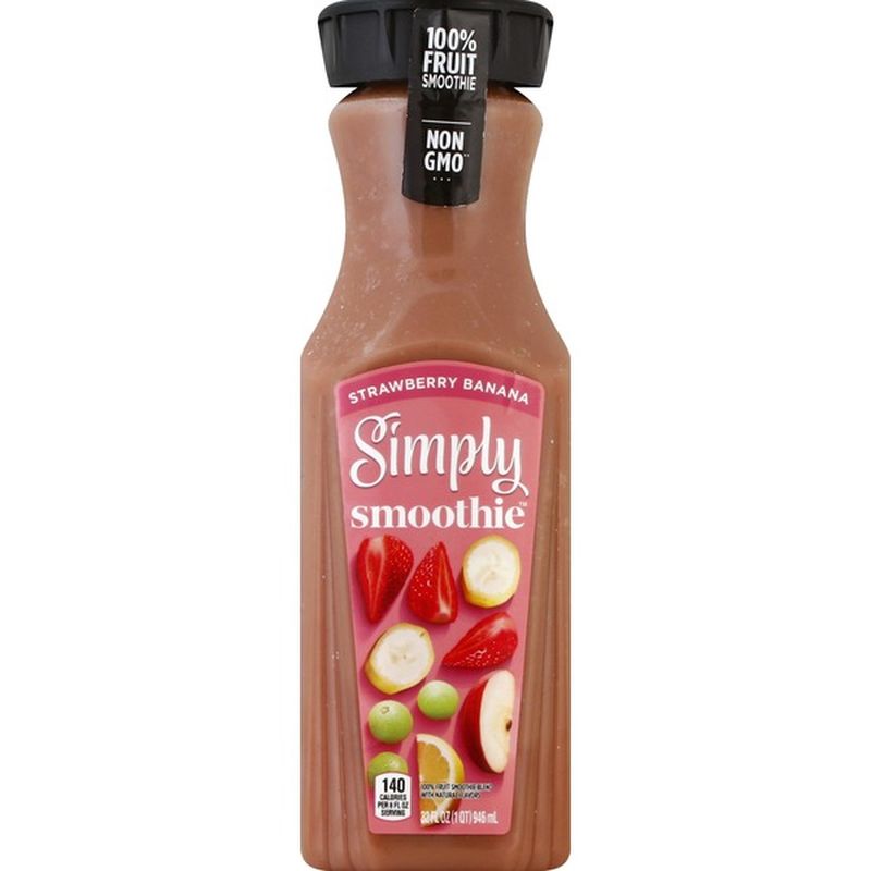 Simply Smoothies Strawberry Banana Juice 100 Bottle 32 Oz From H E B Instacart 6817