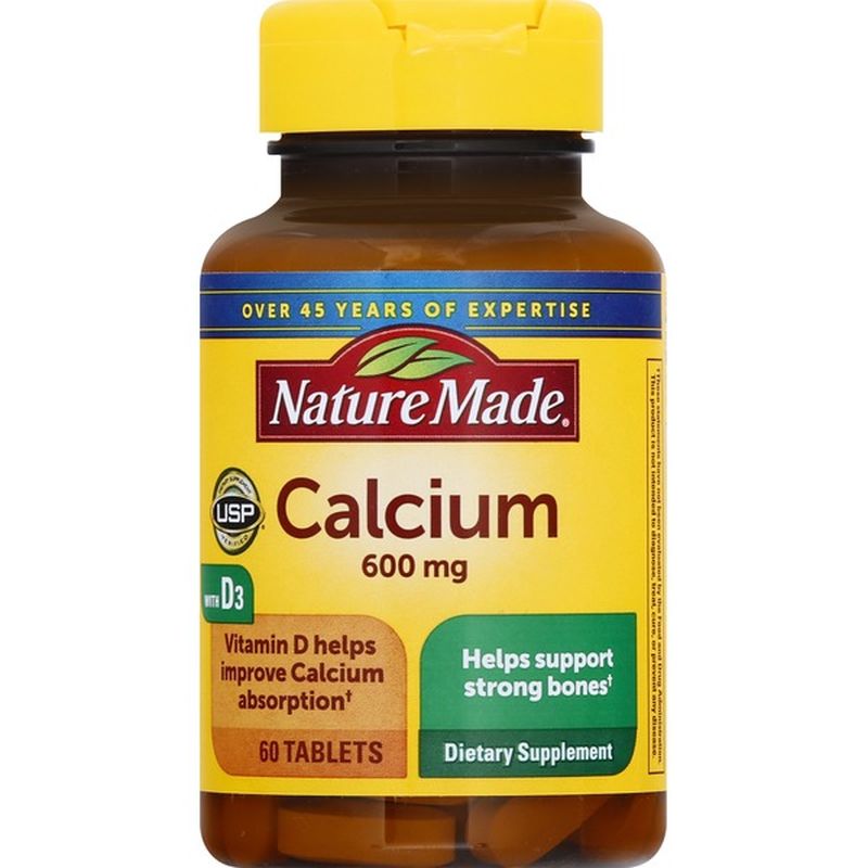 Nature Made Calcium (Carbonate) 600 mg with Vitamin D3 ...