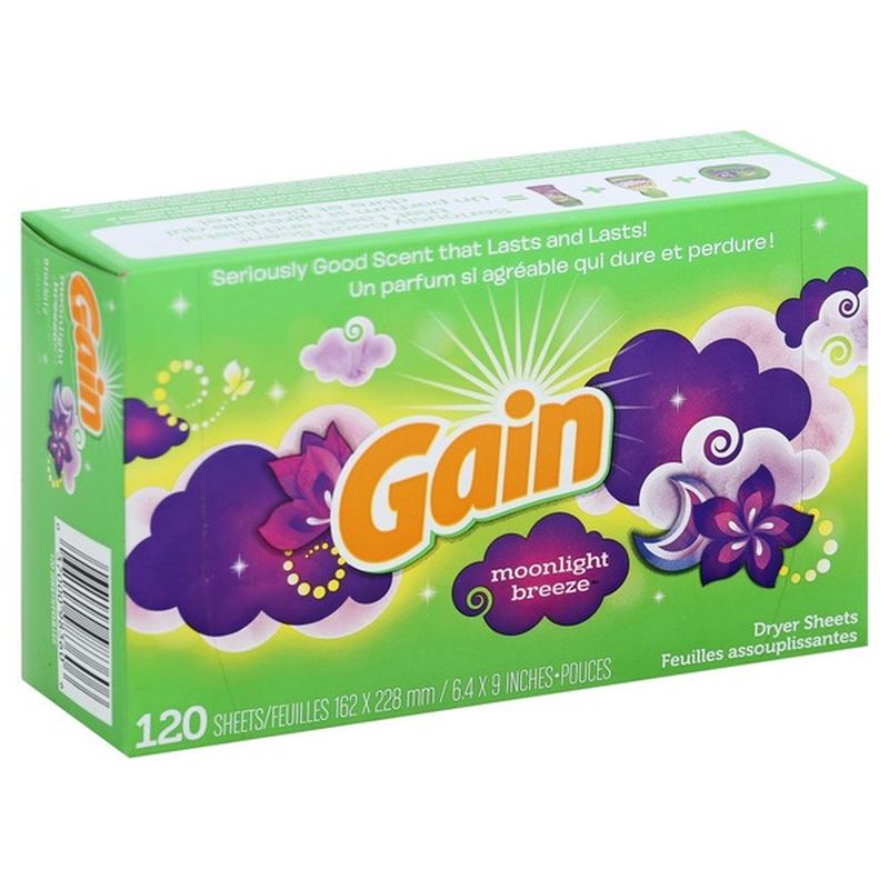 Gain Dryer Sheets, Moonlight Breeze (120 each) Instacart